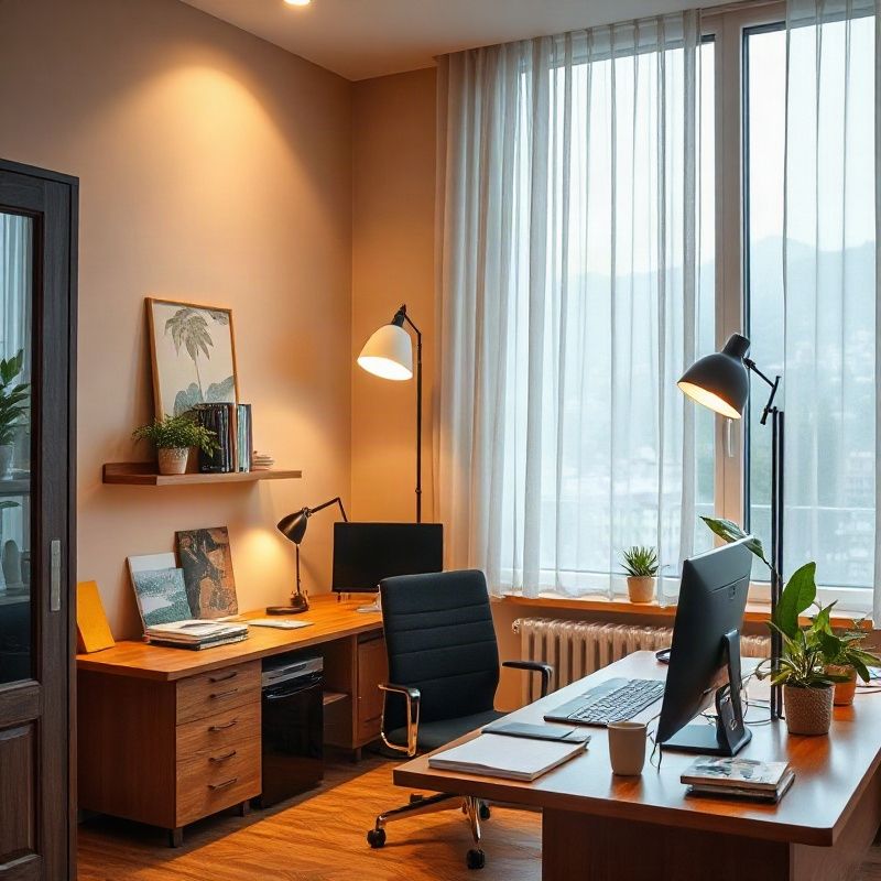 An agent’s desk with a phone, notes and a floor plan